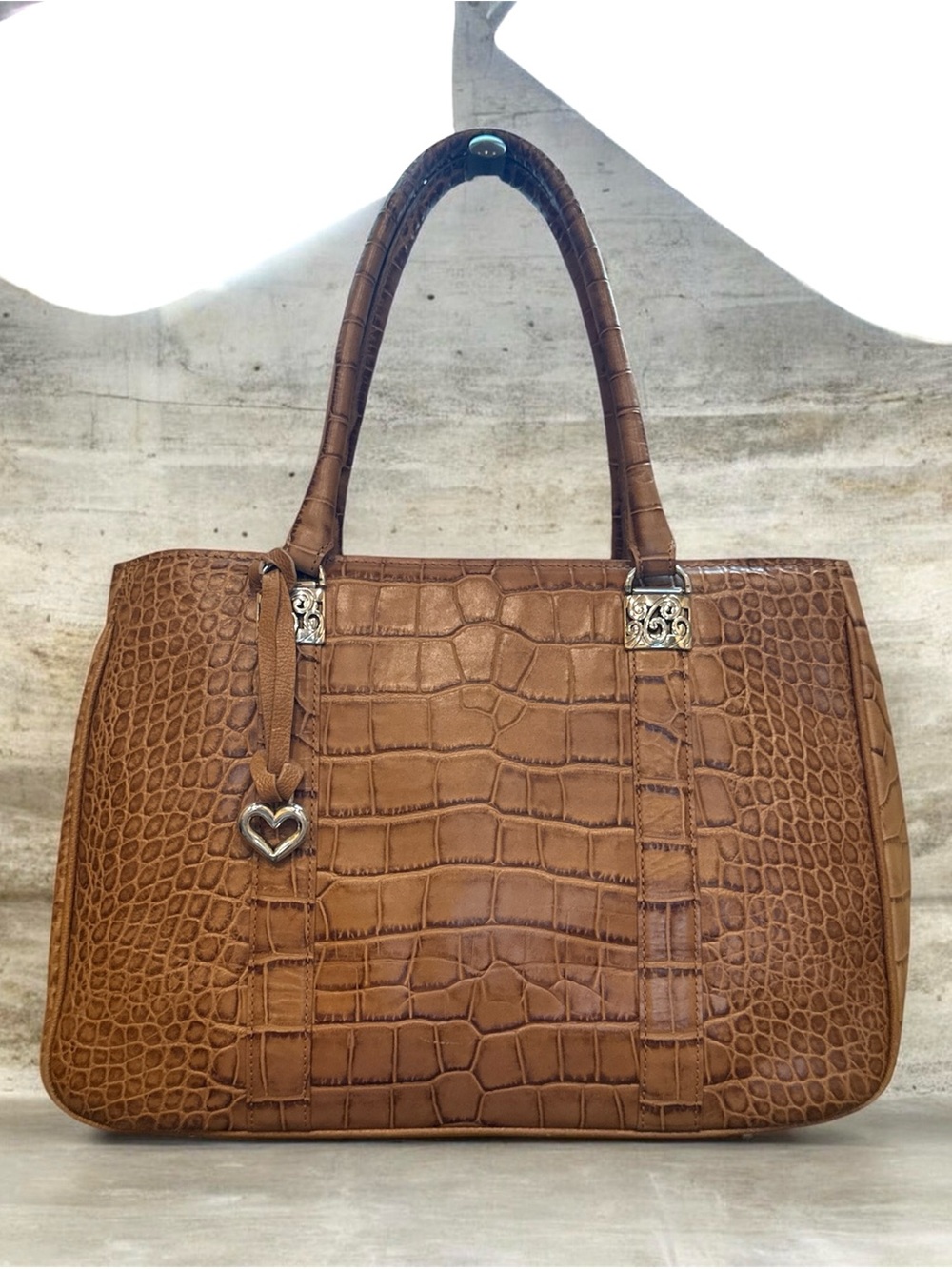 Brighton Brown Croc-Embossed Tote